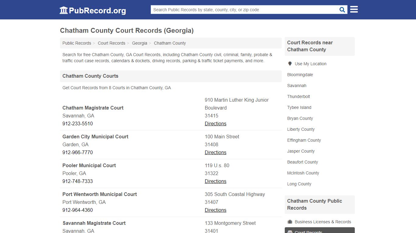Free Chatham County Court Records (Georgia Court Records)
